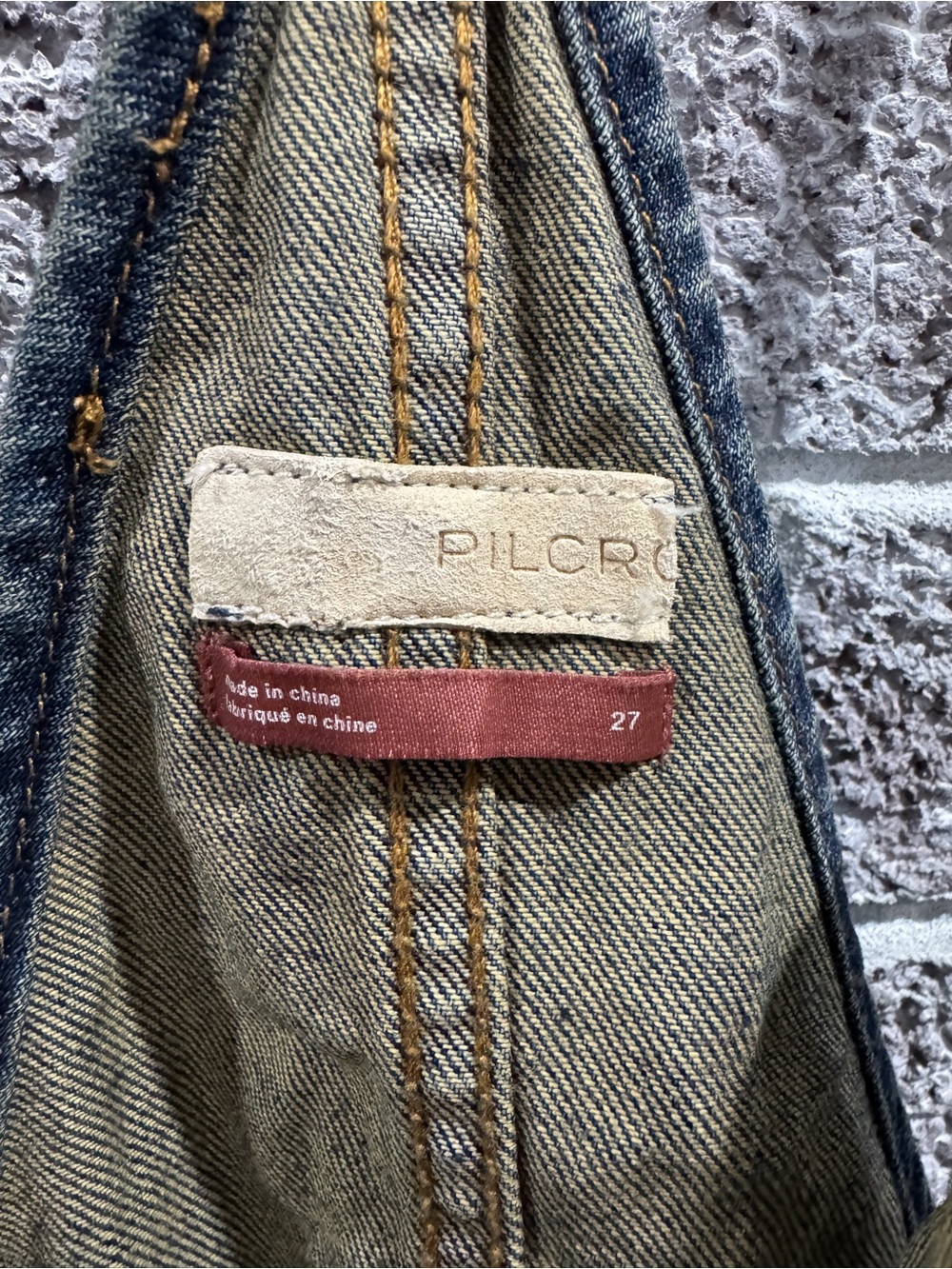 Pilcro Women's Blue Denim Paint-Splatter Overalls - Picture 4 of 7
